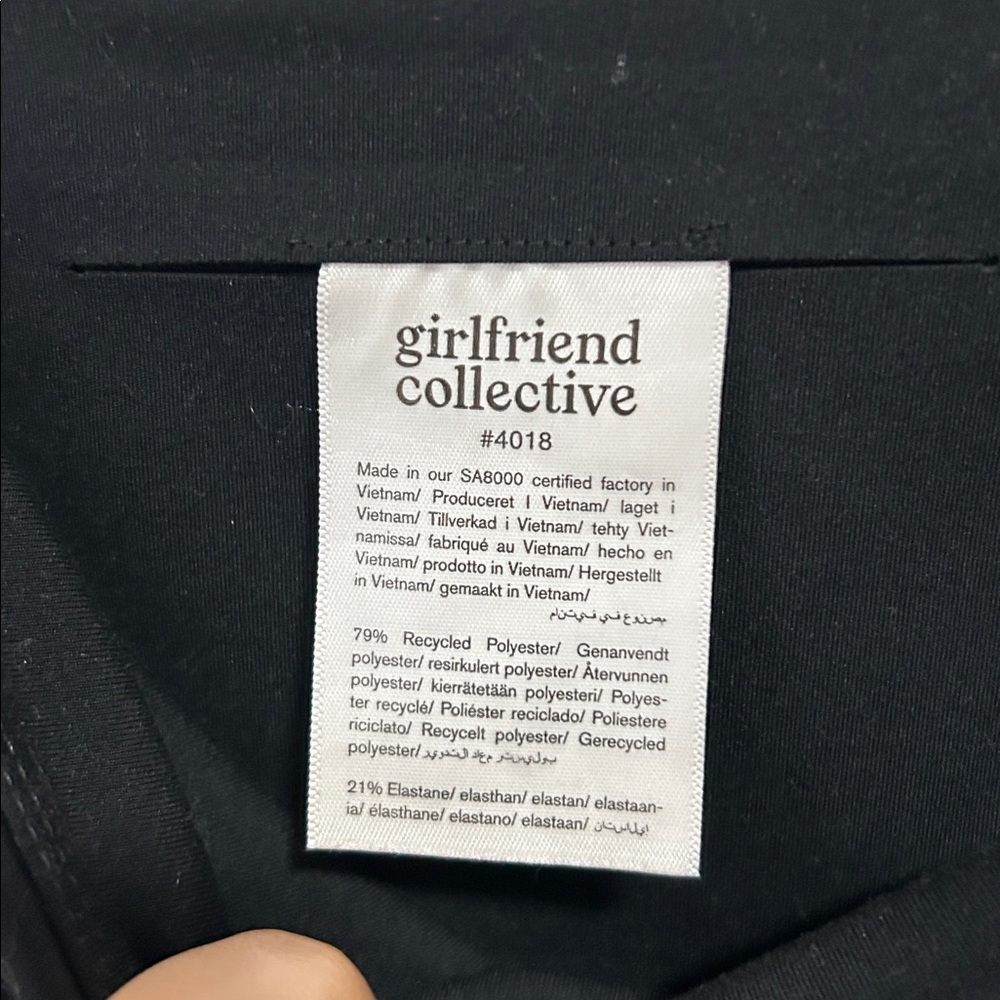 Girlfriend Collective Black skort skirt sz large - Picture 9 of 9